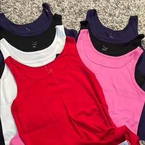 7 “ A New Day” Women's Tank Tops - White, Pink, Red, Black, and Purple- nwot